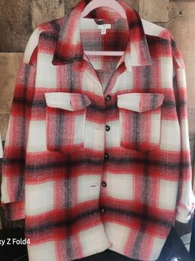 Plaid Button Long Sleeve